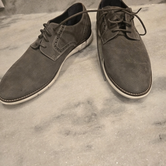 Johnston Murphy PLAIN TOE MEN'S SHOES SIZE 8.5 M GRAY NUBUCK JOHNSTON MU… - Picture 13 of 14